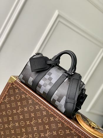 LV Keepall Bandouliere 25 D16 Damoflage Black M14919 - 25x15x11cm