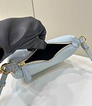 Fendigraphy Mini Light Blue Leather Mini Bag - 20x7.5x13cm - 6