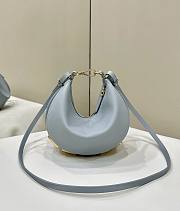 Fendigraphy Mini Light Blue Leather Mini Bag - 20x7.5x13cm - 5