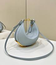 Fendigraphy Mini Light Blue Leather Mini Bag - 20x7.5x13cm - 4