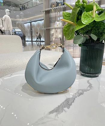 Fendigraphy Mini Light Blue Leather Mini Bag