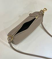 Fendigraphy Mini Dove Gray Leather Mini Bag - 20x7.5x13cm - 5