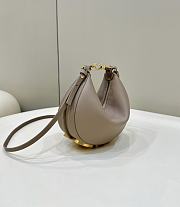 Fendigraphy Mini Dove Gray Leather Mini Bag - 20x7.5x13cm - 2