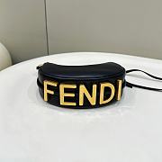 Fendigraphy Mini Black Leather Mini Bag - 20x7.5x13cm - 6