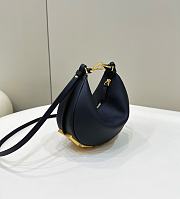 Fendigraphy Mini Black Leather Mini Bag - 20x7.5x13cm - 3
