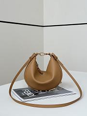Fendigraphy Mini Brown Leather Mini Bag - 20x7.5x13cm - 4