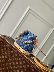 LV Nano Noé Monogram Denim Blue M83043 - 20.5x17.5x8.8cm - 2