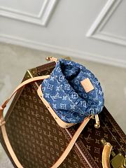 LV Nano Noé Monogram Denim Blue M83043 - 20.5x17.5x8.8cm - 4