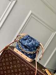 LV Nano Noé Monogram Denim Blue M83043 - 20.5x17.5x8.8cm - 5