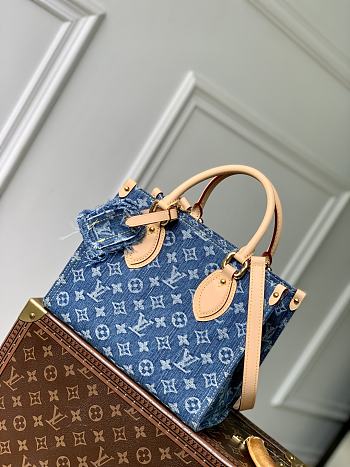LV OnTheGo PM Monogram Denim Blue M14633 - 25x19x11.5cm