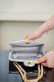 Chanel Mini Flap Bag Metallized Braided Calfskin & Gold Tone Metal Silvery - 2