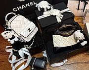 Chanel Mini Backpack Lambskin White & Black - 6