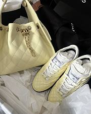 Chanel 25 Handbag Small Grained Calfskin Gold Tone Metal Light Yellow - 2