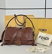 Fendi Mamma Baguette Large Brown Nappa Leather Bag - 32x11x21cm - 1