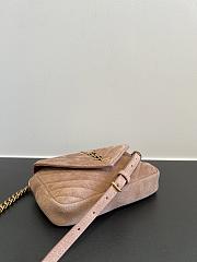 YSL College Mini Suede Crossbody Bag in Pink - 20x14x4.5cm - 6