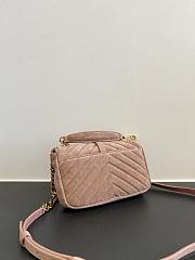 YSL College Mini Suede Crossbody Bag in Pink - 20x14x4.5cm - 5