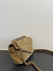 YSL College Mini Suede Crossbody Bag in Gold - 20x14x4.5cm - 2