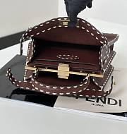 Fendi Peekaboo ISeeU Small Multicolour Sage Selleria Bag Brown - 27x21x11cm - 6