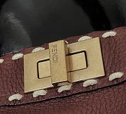 Fendi Peekaboo ISeeU Small Multicolour Sage Selleria Bag Brown - 27x21x11cm - 5