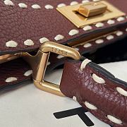 Fendi Peekaboo ISeeU Meidum Multicolour Sage Selleria Bag Brown - 33×12×25cm - 2