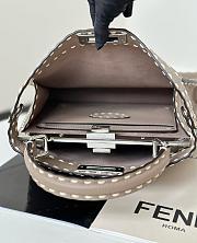 Fendi Peekaboo ISeeU Meidum Multicolour Sage Selleria Bag Dove Gray - 33×12×25cm - 5