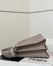 Fendi Peekaboo ISeeU Meidum Multicolour Sage Selleria Bag Dove Gray - 33×12×25cm - 4