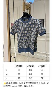 Fendi Sweater Blue FF Cotton Jumper  - 2