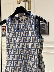 Fendi Knitted Top Blue FF Cotton - 4