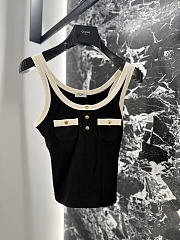Celine Cropped Tank Top In Cotton Jersey - 1