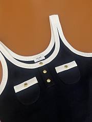 Celine Cropped Tank Top In Cotton Jersey - 5