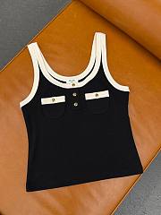 Celine Cropped Tank Top In Cotton Jersey - 4