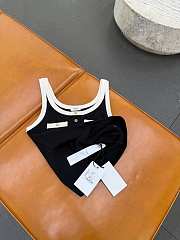 Celine Cropped Tank Top In Cotton Jersey - 3