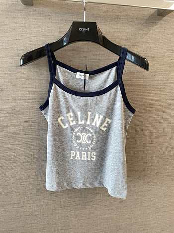 Celine Tank Top In Cotton Jersey Gray