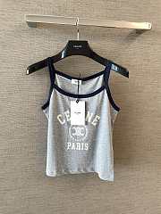 Celine Tank Top In Cotton Jersey Gray - 3