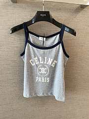 Celine Tank Top In Cotton Jersey Gray - 4