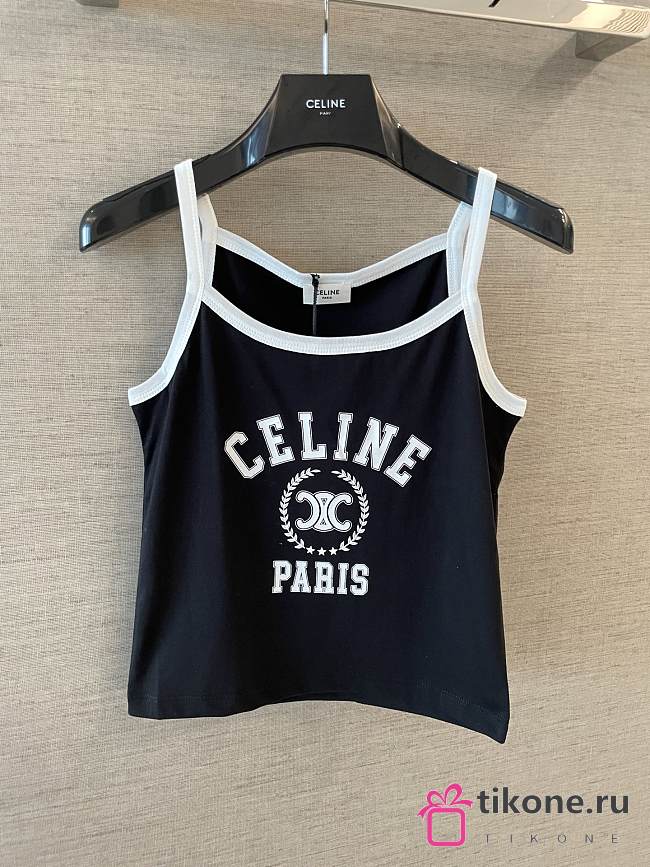 Celine Tank Top In Cotton Jersey Black - 1