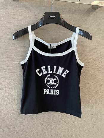 Celine Tank Top In Cotton Jersey Black