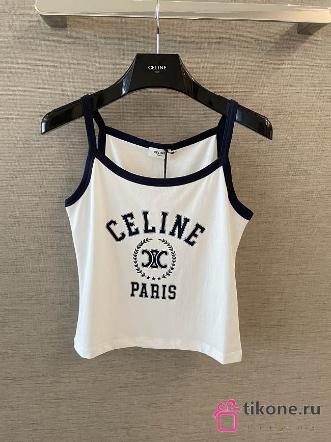 Celine Tank Top In Cotton Jersey White - 1