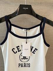 Celine Tank Top In Cotton Jersey White - 4