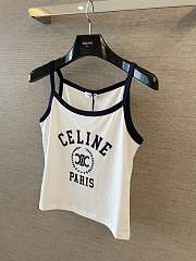 Celine Tank Top In Cotton Jersey White - 3