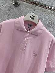 Loewe Trapeze Polo In Cotton Pink - 6
