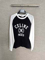Celine Loose T-Shirt In Cotton Jersey Black - 1