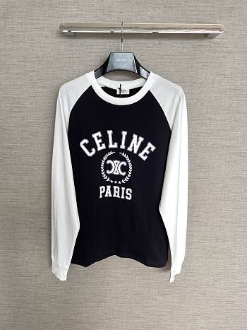 Celine Loose T-Shirt In Cotton Jersey Black