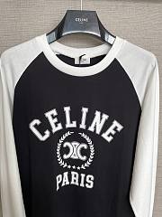 Celine Loose T-Shirt In Cotton Jersey Black - 5