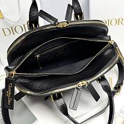 Dior Medium Grand Tour Bowling Bag Black Crinkled Calfskin - 36x22.5x12cm - 4