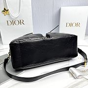 Dior Medium Grand Tour Bowling Bag Black Crinkled Calfskin - 36x22.5x12cm - 3