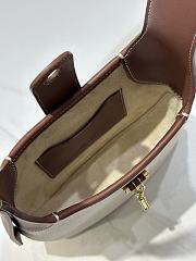 Loro Piana Small Bobbin Bag Cotton Linen Natural Caramel - 19x6x16cm - 3