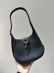 Loro Piana Small Bobbin Bag Calfskin Navy Blue Black - 19x6x16cm - 5