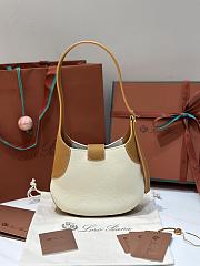 Loro Piana Small Bobbin Bag Calfskin Whisper White Wheat Bran - 19x6x16cm - 4