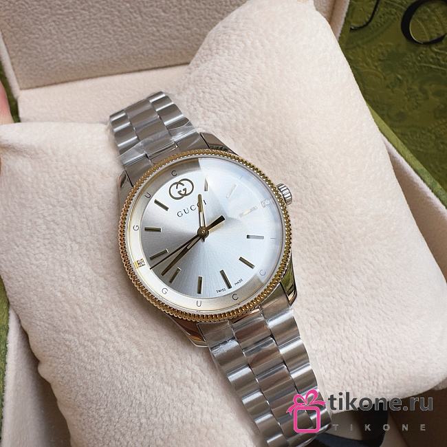 Gucci G-Timeless Watch 29mm Gold Silver ‎785303 - 1